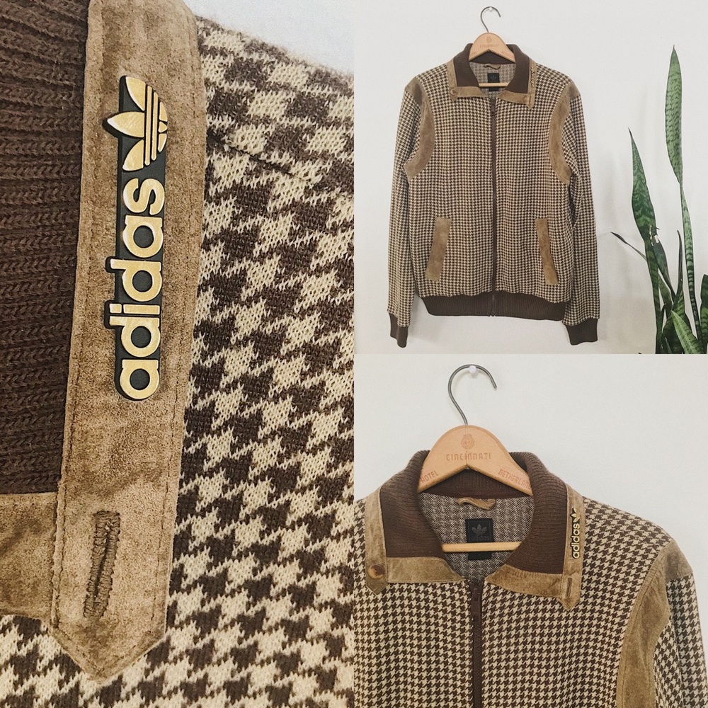 Adidas Houndstooth Track Jacket